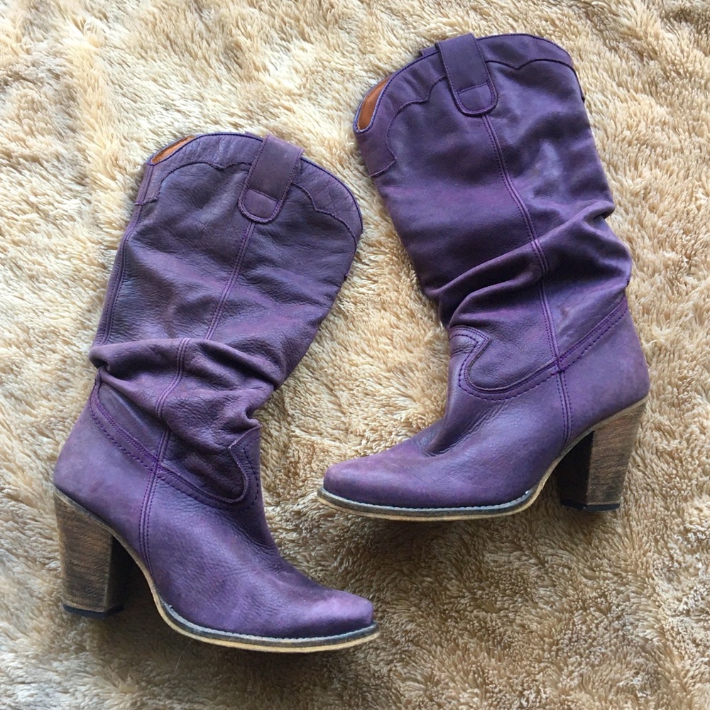Steve Madden Purple Gesar Slouch Boot 7
